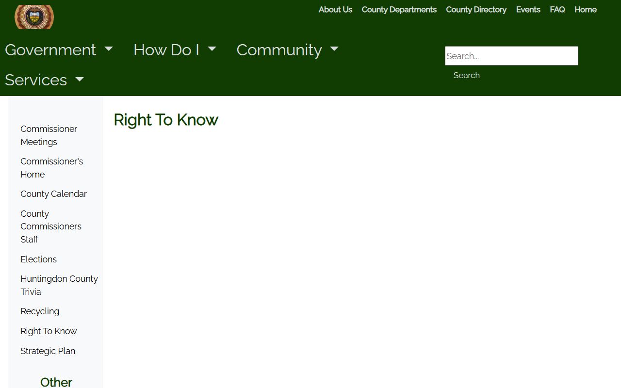 Huntingdon County court records county Right-to-Know access